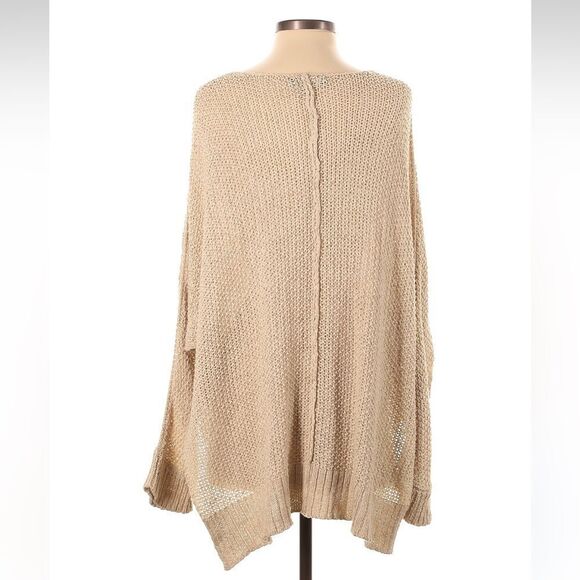 Lulus Write Me a Poem Beige Loose Knit Oversized Beachy Sweater Size Small - Picture 4 of 13